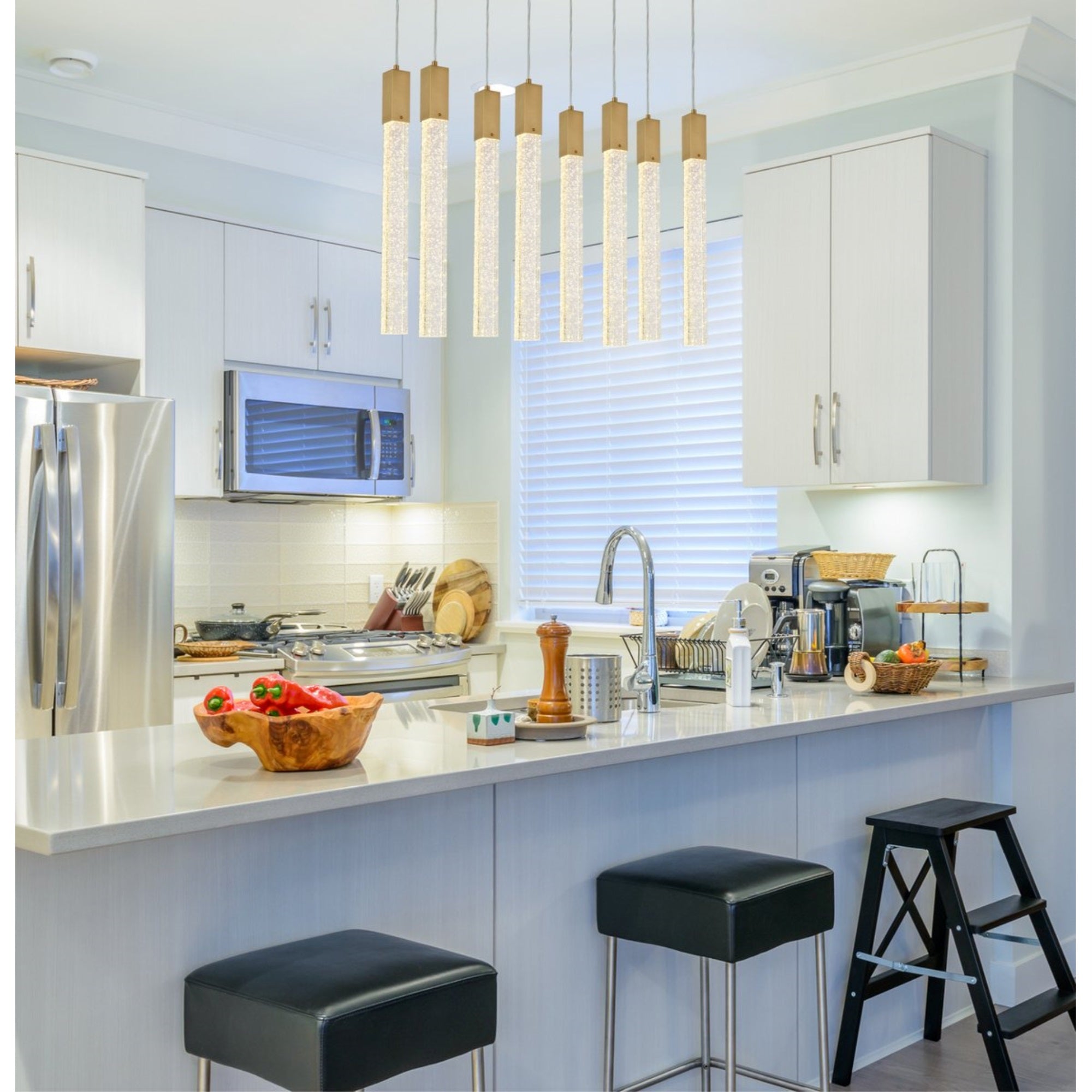 Elegant Lighting Indoor Modern Home Decorative Bright Ceiling Light Weston 25 Lights Pendant In Satin Gold