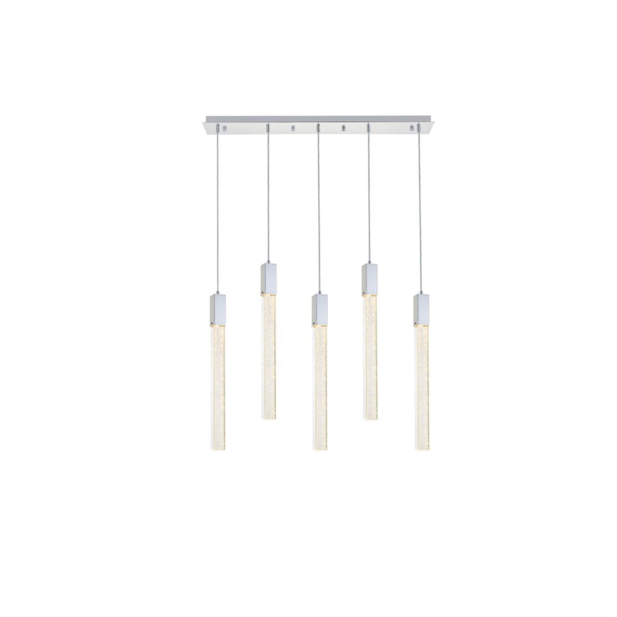 Weston 5 lights pendant in chrome