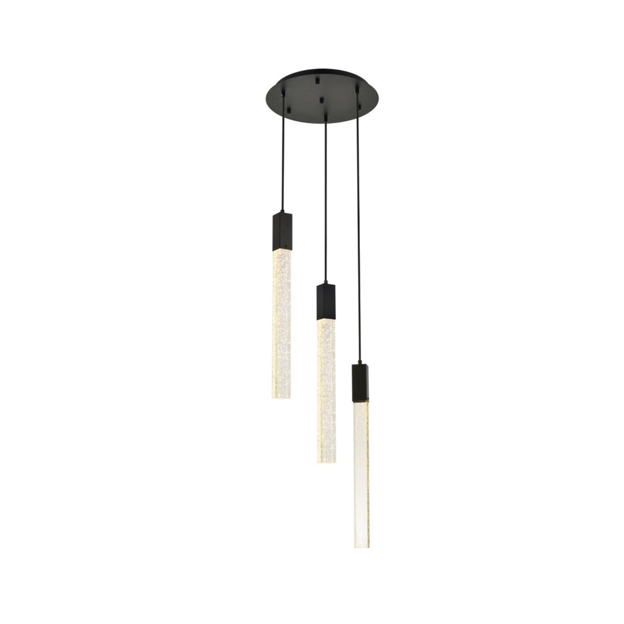 Weston 3 lights pendant in black