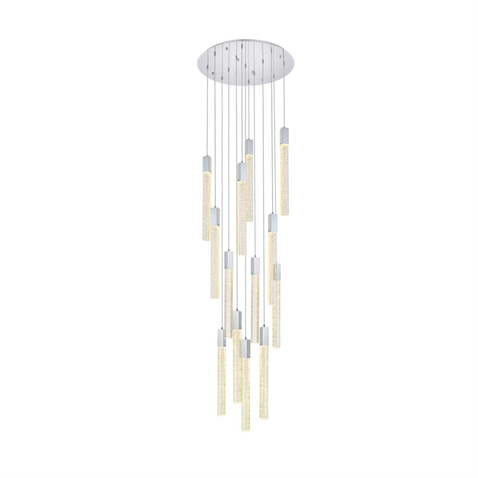 Weston 13 lights pendant in chrome