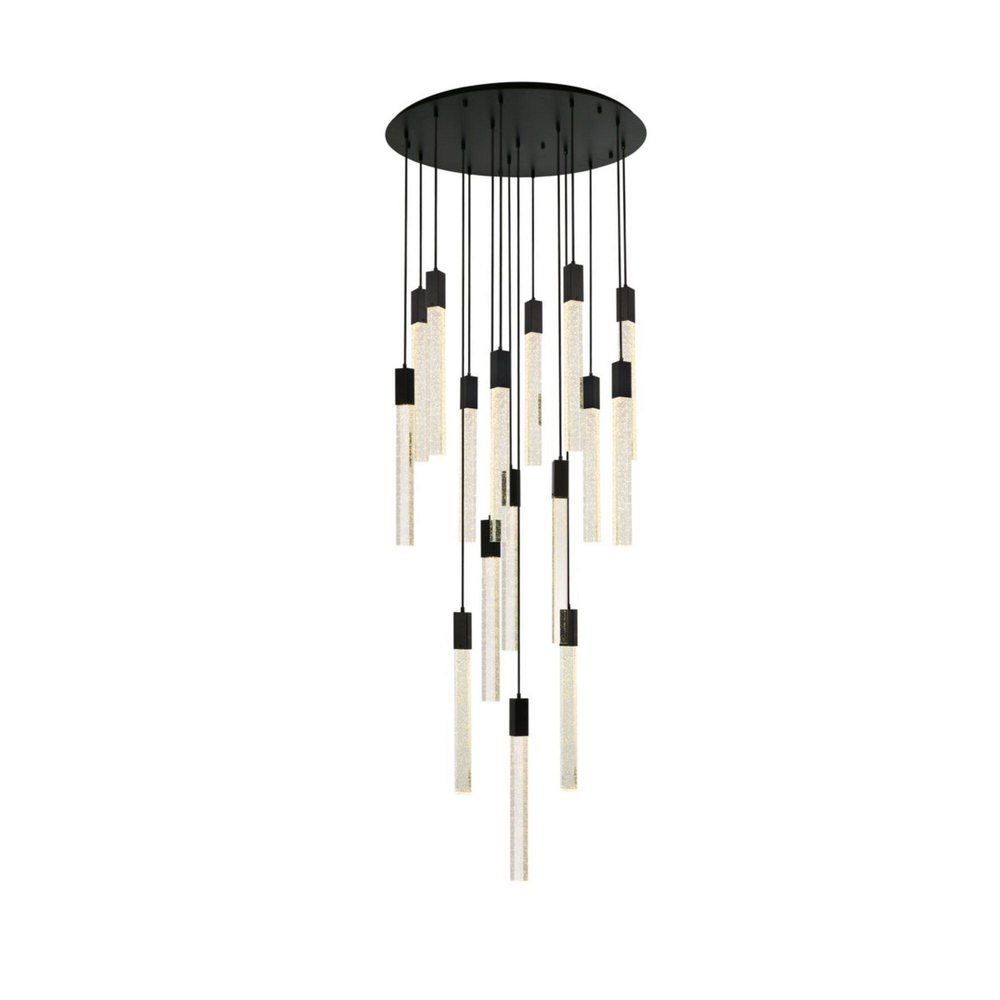Weston 16 lights pendant in black