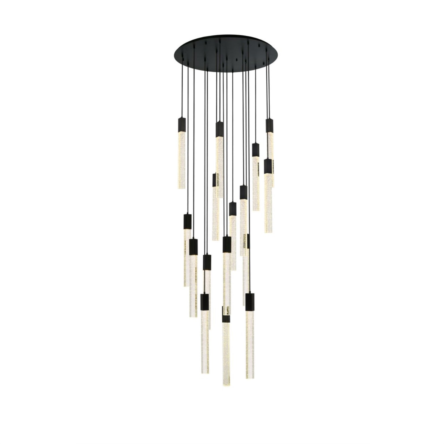 Weston 16 lights pendant in black