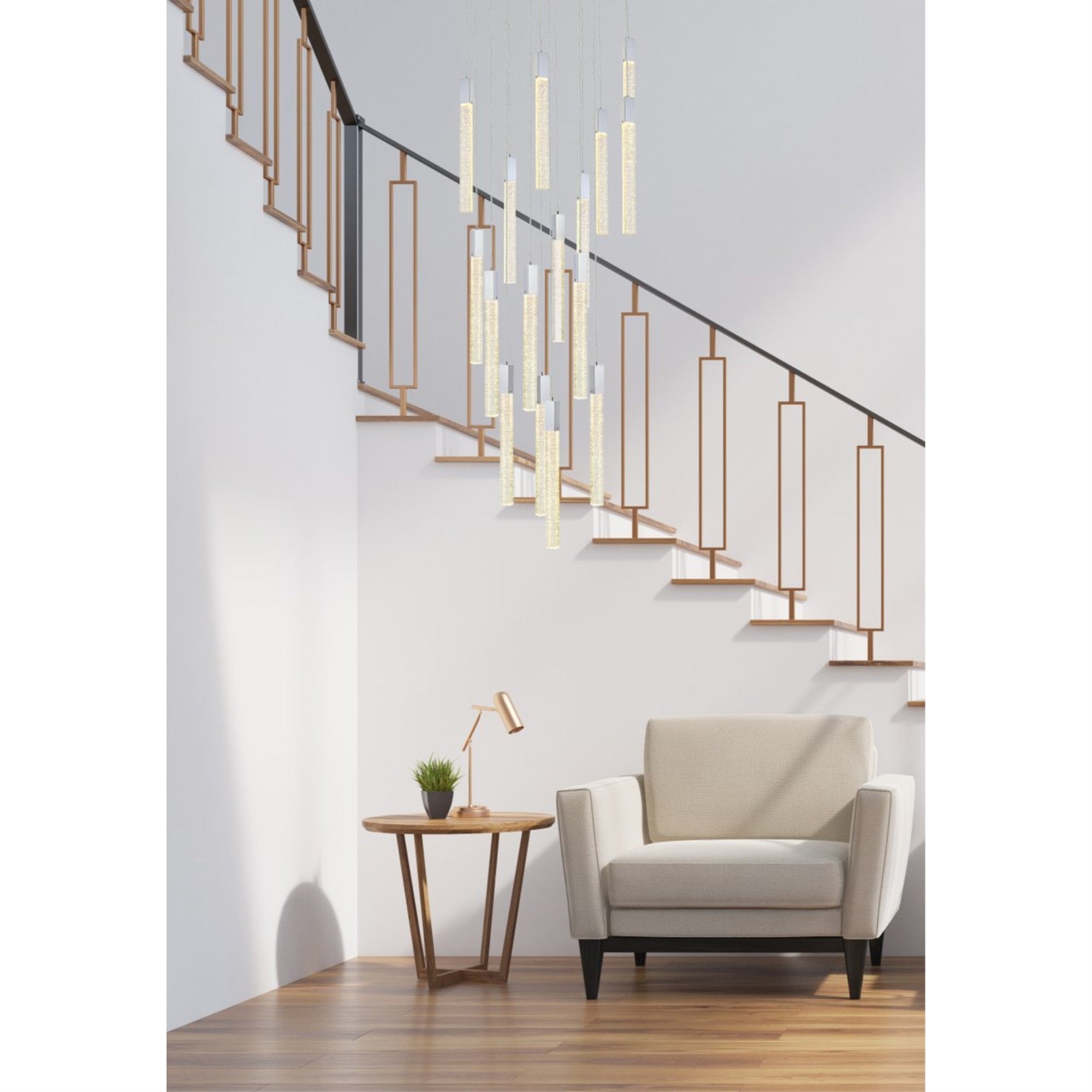 Weston 16 lights pendant in chrome