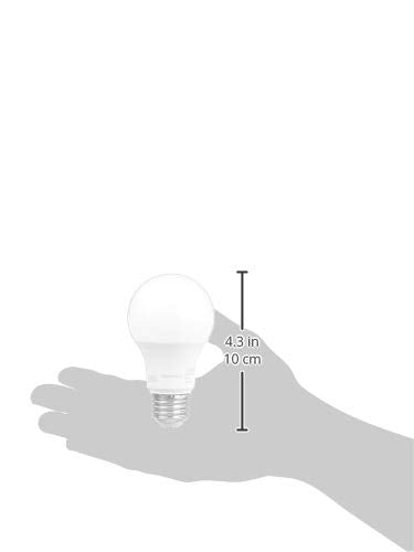 AmazonCommercial 60 Watt Equivalent, 10000 Hours, Non-Dimmable, 800 Lumens, E26 Base, A19 LED Light Bulb - Pack of 25, Soft Whit