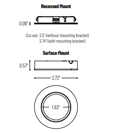 Nora Nmp2-Led40W 24V Josh Led Puck Light, Recessed Or Surface Mounted (White, 4000K)
