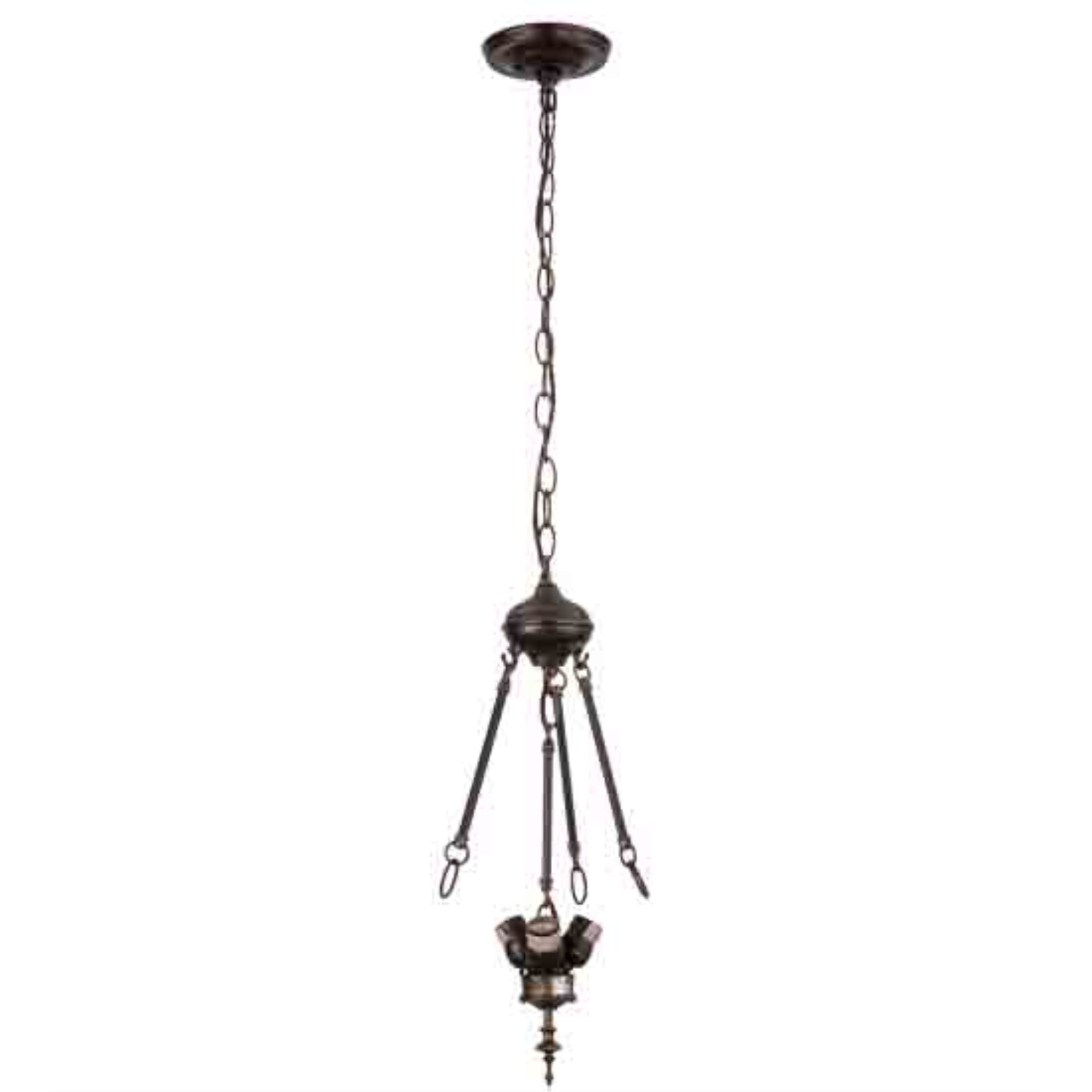 12 inchW Mahogany Bronze 3 LT Inverted Pendant Hardware