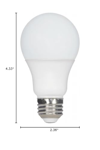 Satco 11404 5.8W Led A19 Light Bulb, 40W Replacement, 4000K Cool White, 450 Lumens