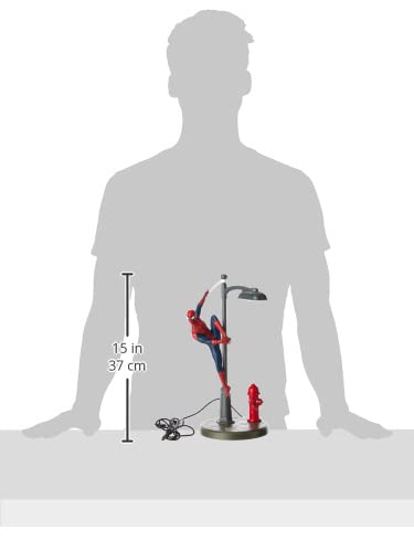 Paladone Spiderman Desk Lamp - Official Disney Table Light, Red Plastic, Model PP6369MC, Perfect Gift for Marvel Fans