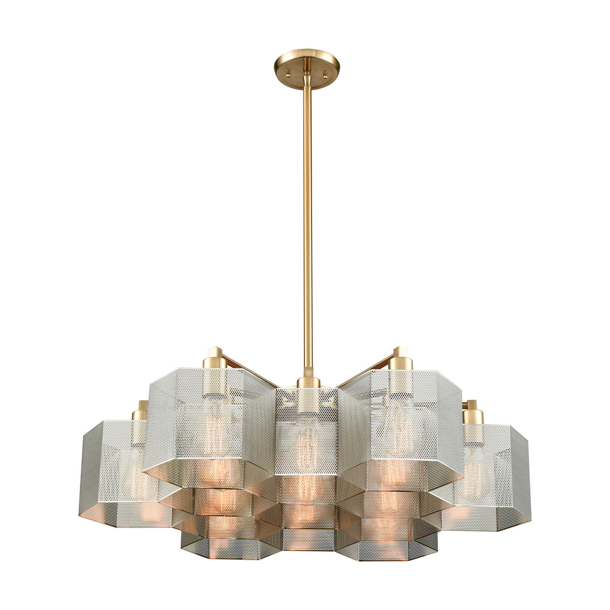 Compartir 13 Pendant Polished Nickel/Satin Brass
