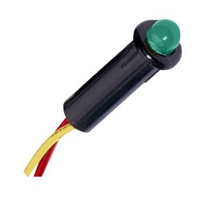 Paneltronics LED Indicator Light - Green - 240 VAC - 1/4in - Plastic - Model 048-027
