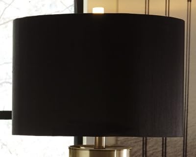 Signature Design By Ashley Jacek Table Lamps Set Of 2 Contemporary Gray/Brass Finish 15W X 15D X 27.25H Goldtone Foil