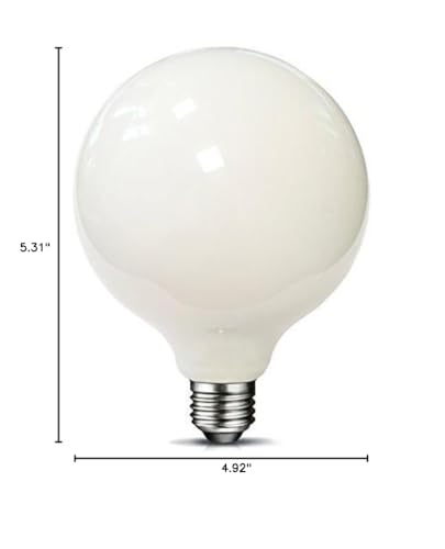 Mrdeng E26 Led Light Bulbs 100 Watt Equivalent,Large G40(G125) Led Bulb, 120V Warm White Globe Light Bulb For Decorative (2700K)