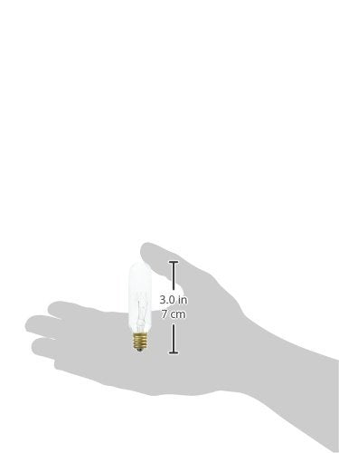 Westinghouse 0388200 15 Watt T6 Clear Incandescent Light Bulb, 130 Volt, 1500 Hour, 100 Lumen, 1 Count