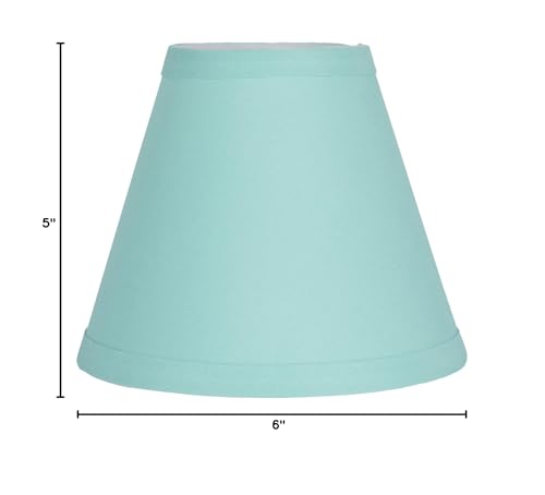Urbanest Turquoise Cotton Chandelier Lamp Shade, 3X6X5, Hardback, Clip On