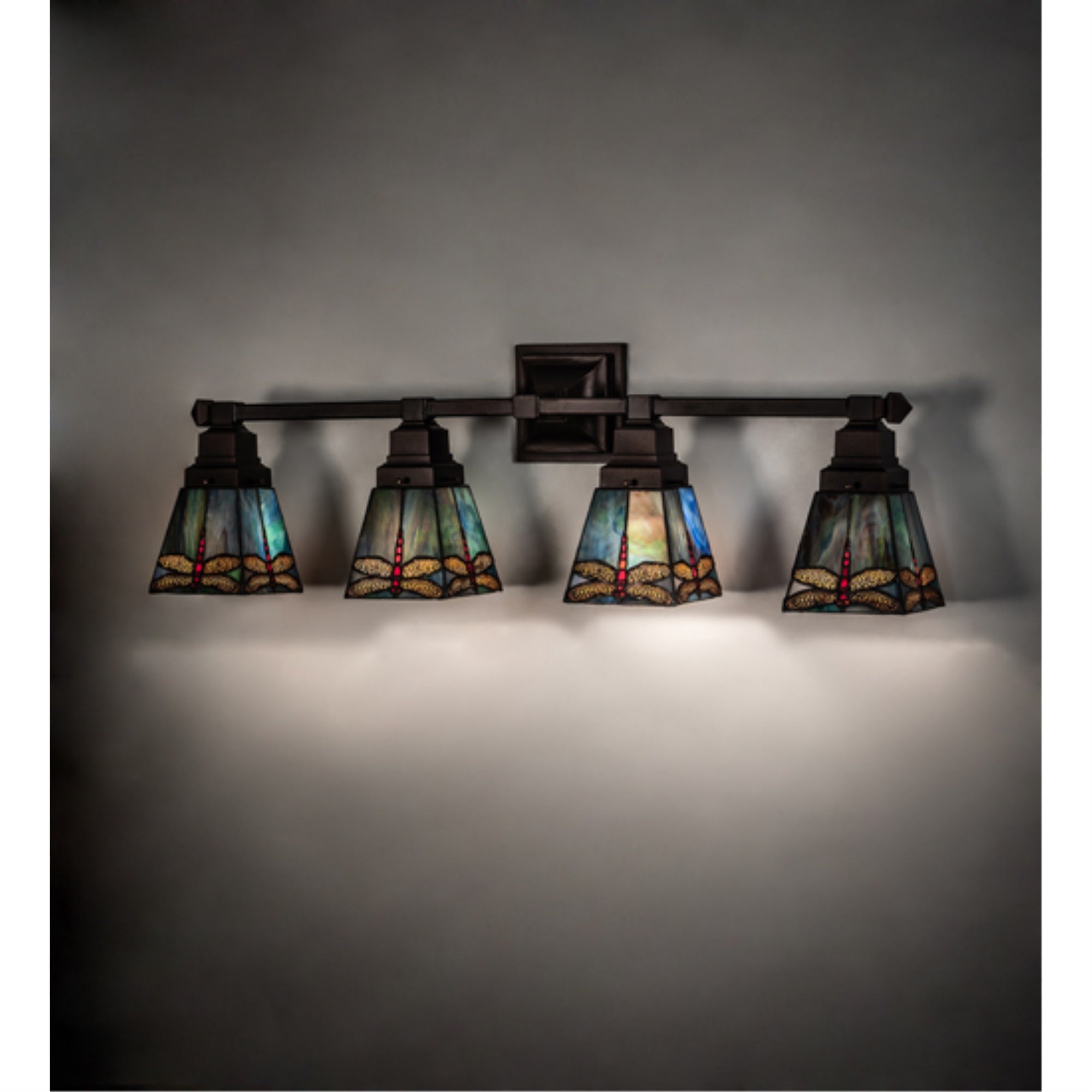 37 inch Wide Prairie Dragonfly 4 Light Vanity Light