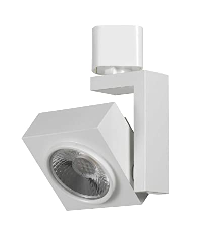 Cal Dimmable LED Track Fixture 12W 840 Lumen 3000K White Casted Aluminum Model HT-809-WH 1.75 x 3.25 x 4.