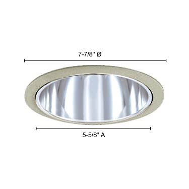 Jesco Lighting Tm610Abab 6-Inch Aperture Line Voltage Trim Recessed Light, Specular Reflector, All Antique Bronze Finish