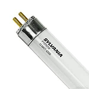 (2 Pack) SYLVANIA 21316 - F13T5/CW 13 Watt T5 Linear Fluorescent Tube Light Bulb F13T5 13W Temp 4200K alt to 4100K