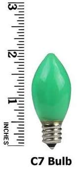 Goothy 25 Pack C7 Multicolor Christmas Replacement Bulbs, Multicolor Ceramic Light Bulbs For Christmas Outdoor Patio Indoor Stri