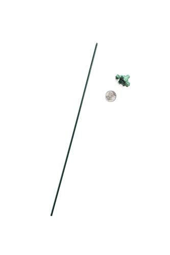 HLO Lighting 15in Metal Light Stakes for Christmas Lights, Commercial-Grade C7 & C9, Green, Pack of 25