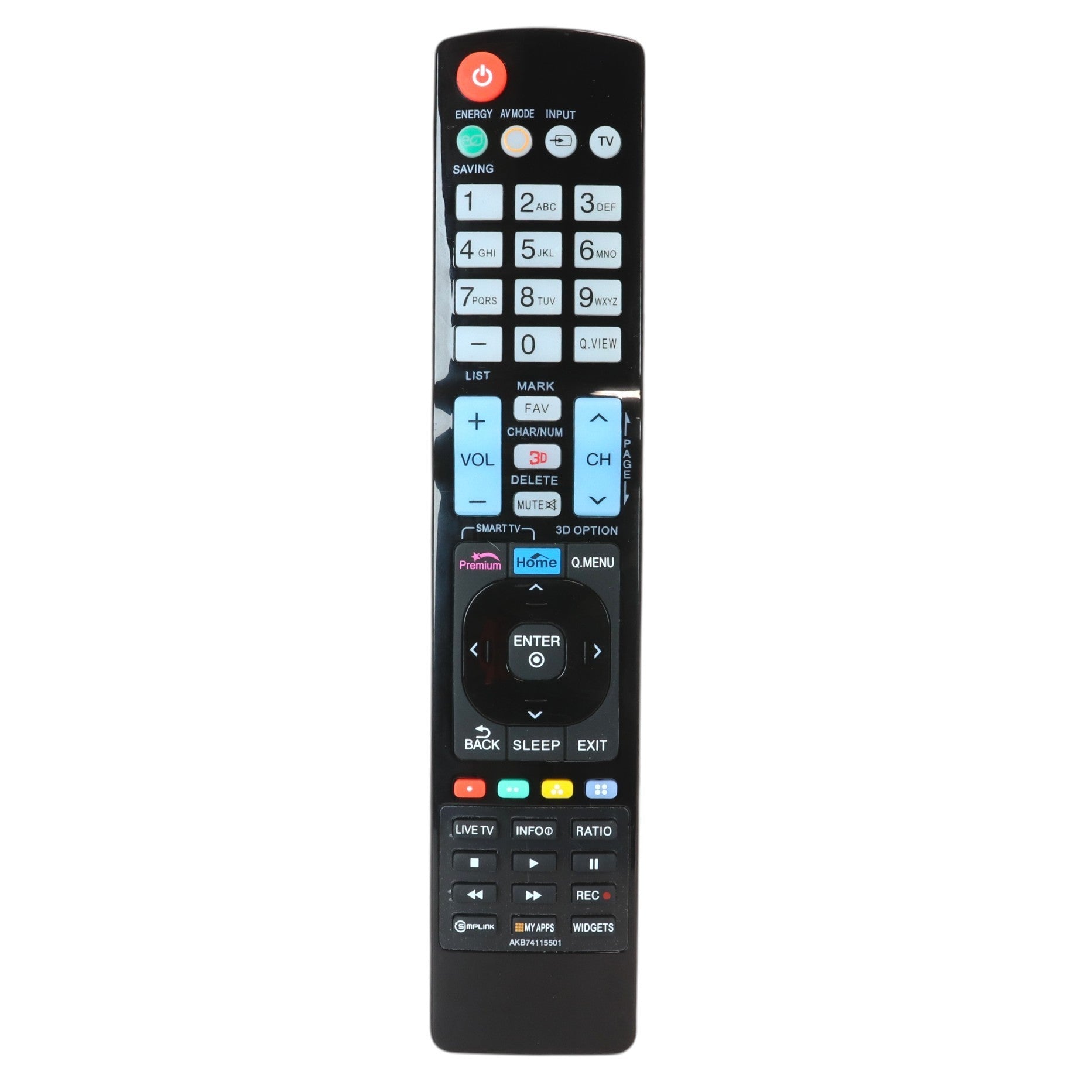 Anderic Substitute For AKB73975702 for LG TV Remote Control [RR5501]