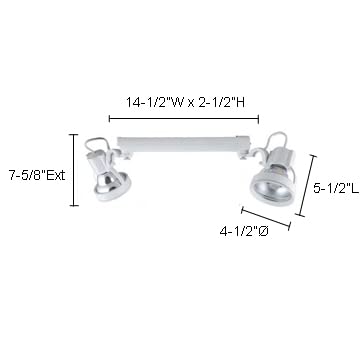 Jesco Lighting Hmh903T4Nf39-S Contempo 903 Series Metal Halide Track Light Fixture, T4 24-Degree Narrow Flood, 39 Watts, Silver Finish