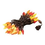 Novelty Lights 24Ft 70 Led C6 Led Thanksgiving String Lights  Outdoor Christmas Tree Commercial Grade Led String Lights  Permanent Christmas Lights Outdoor Tree Decorations (Yellow/Red/Orange)