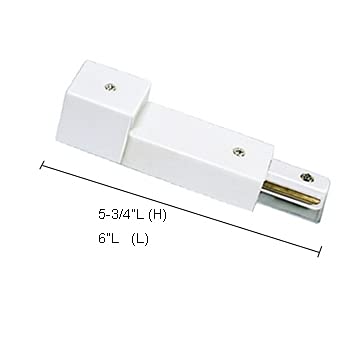 Jesco Lighting Hlebxwh Accessory - Live End With Bx Conduit Box, Track Options: H - 3-Wire Single Circuit Trac, Choose Finish: Wh: White