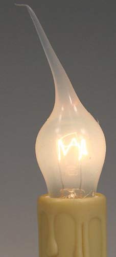 Creative Hobbies 6 Watt, S6 Shape, Silicone Dipped, Country Style Incandescent, Electric Candle Lamp Chandelier Light Bulbs, Ind