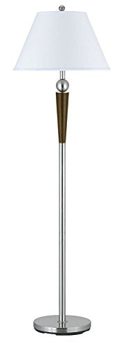 Cal Lighting La-8005Fl-1Bs Transitional One Floor Lamp Lighting Accessories, Silver