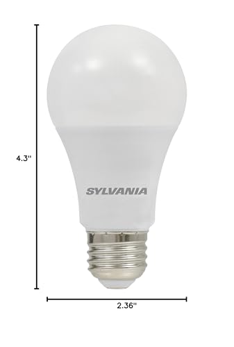 LEDVANCE SYLVANIA A19 Ultra LED Light Bulb, 12W, Dimmable, 1100 Lumens, 5000K Daylight, 4 Pack, Plastic,