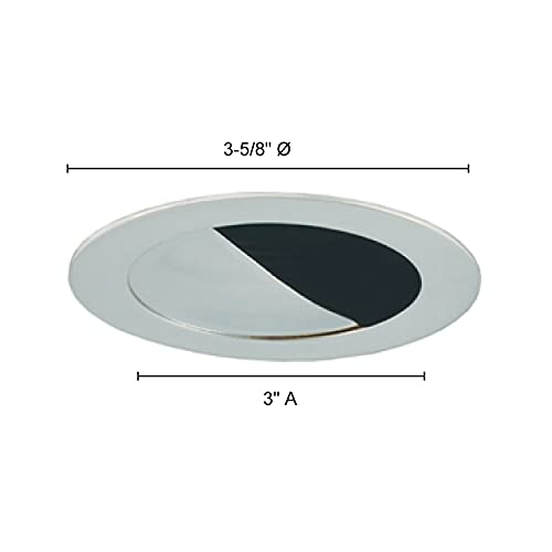 Jesco Lighting Tm304Stst 3.63&quot; Adjustable Scoop Wall Low Voltage Trim, Satin Chrome Finish