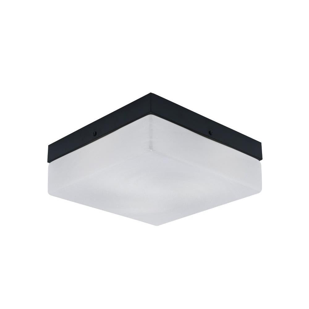 Toltec Lighting 842-Mb-1 3 Light Flush Mount-5 Inches Tall And 12 Inches Wide, Finish Color: Matte Black, Glass Color: White Marble