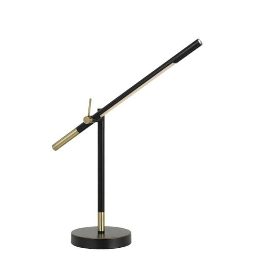 Cal Lighting BO-2843DK LED Desk Lamp, Black Finish, Metal, 6.25 inches, Transitional Style