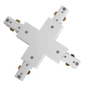 Yuemegou H Track X Connector H Type Single Circuit 3-Wire-1 Track Lighting Accessories for H Track System Track Lighting Kit (Wh