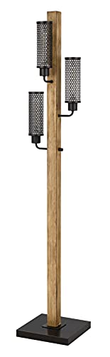 Cal Lighting BO-3008FL Floor Lamp - Light Oak, Metal Construction
