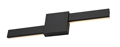 Cal Lighting LA-8031 LED Twin Backlit Wall Sconce, Metal, 4.75inW x 20.5inH, Black