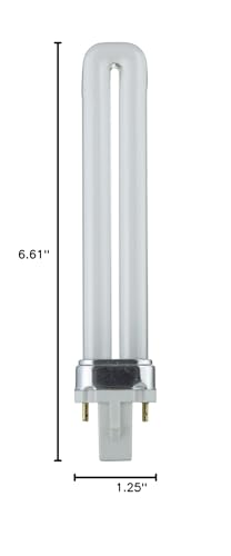 Sunlite PL9/SP35K/10PK 2-Pin Fluorescent 9W 3500K Neutral White U Shaped PL CFL Twin Tube Plugin Light Bulbs with G23 Base (10 P