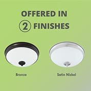 Good Earth Lighting Legacy 15-Inch Led Flush Mount - Satin Nickel, Dimmable, 1500 Lumen, 3000K, 50,000 Hour Rated Lamp Life