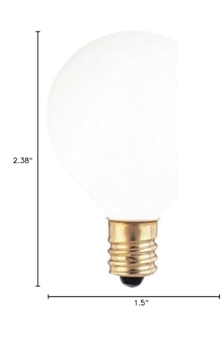 Bulbrite Incandescent G12 Light Bulb, 10W, White, Candelabra Screw Base (E12), Copper Material