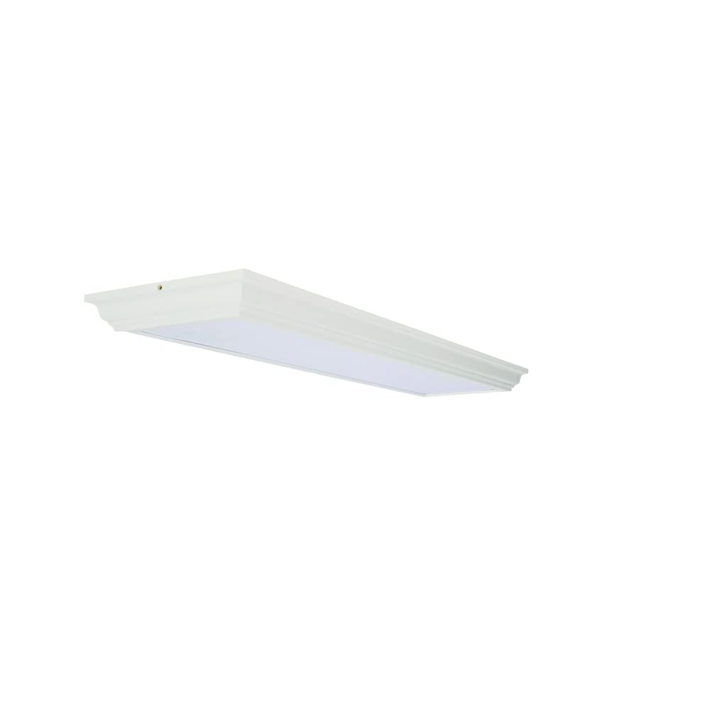 Lithonia Lighting Led Linear Flush Mount, 4-Foot, 2800 Lumens, 35W, 4000K, White, Damp Listed, Model Fmfl 30840 Caml