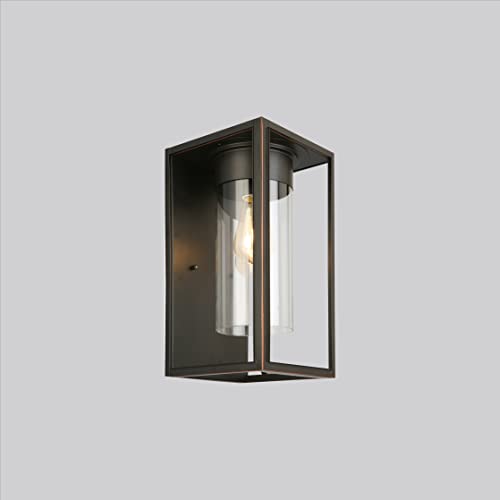EGLO 1-Light Outdoor Wall Sconce Dimmable LED Waterproof 14 in Black Model 203032A