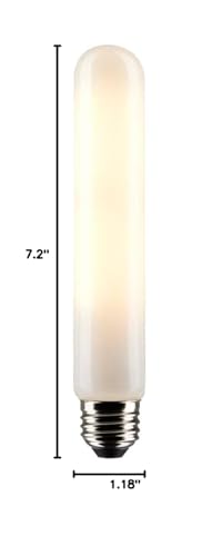 Satco 8-Watt LED E26 Light Bulb, Dimmable, 2700K, Frost, 1 Count, Model S21356