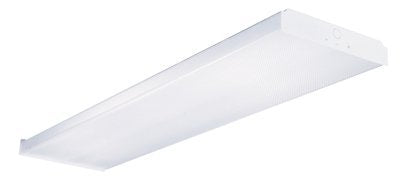 Metalux EATON Lighting WN432R 4 T8 Residential Wrap, 4 Lamp, White, Metal