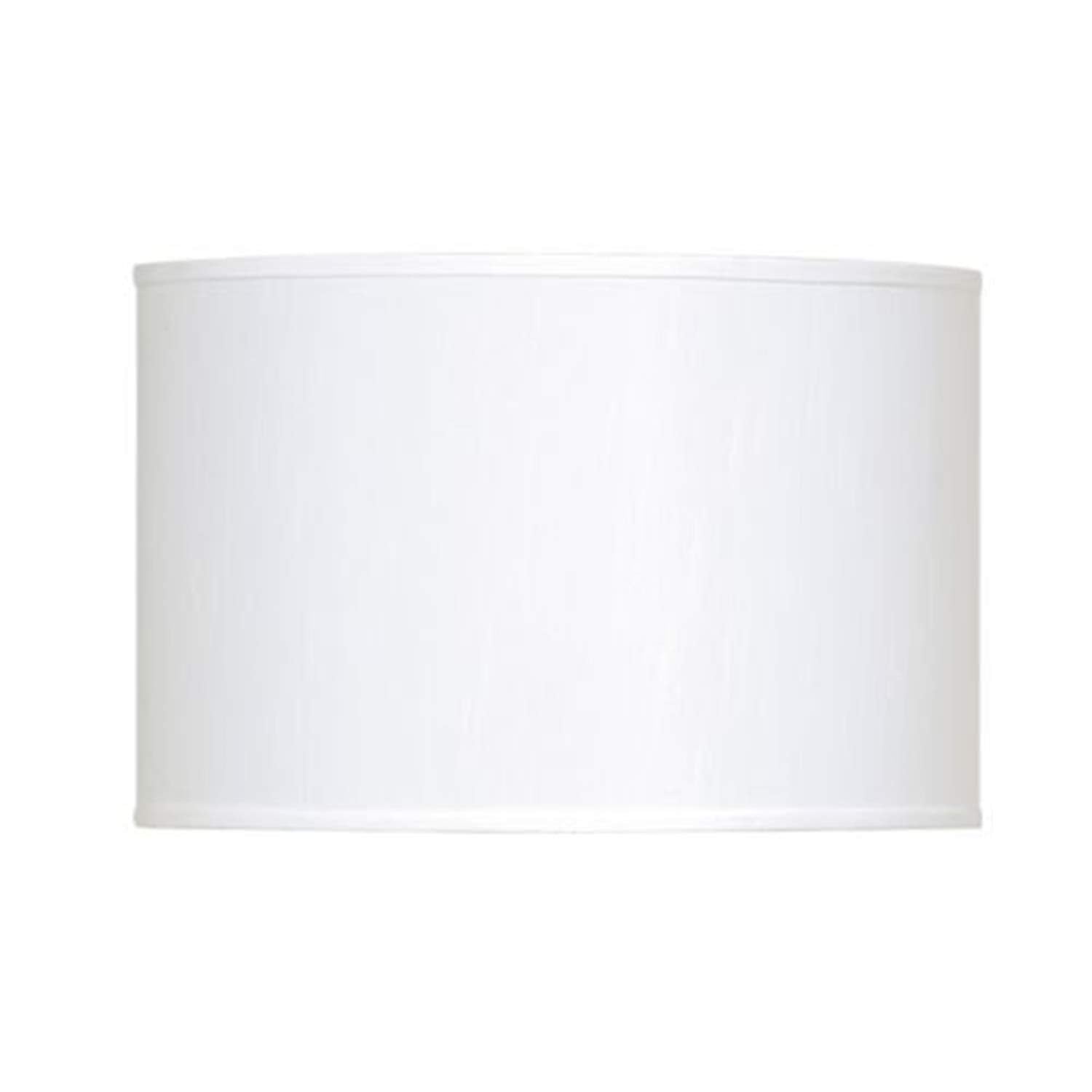 Cal Lighting Sh-1205 Transitional Shade From Drum Collection In White Finish, 16.00 Inches