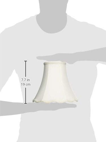 Royal Designs Scalloped Bell Designer Lamp Shade, White, 4 X 8 X 7.25, Round Clip