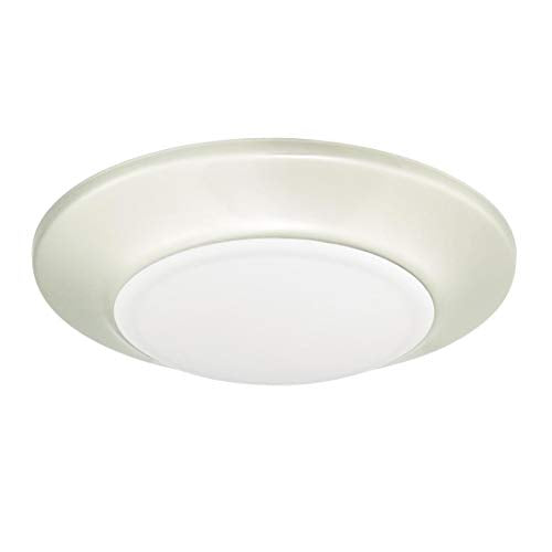 Westinghouse LED Surface Mount Light, Dimmable, 6 Inch, Brushed Nickel Finish, Model 6321900, Indoor/Outdoor, Wet Location