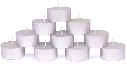 AKH69 Tealight Candles Pure Wax, Unscented, 9 Hours Burning time, White Unscented Tea Light Candles for Date (Pack of 10) Candle