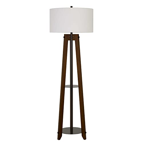 Cal Lighting Bo-2833Fl Transitional One Light Floor Lamp From Bilzen Collection In Bronze / Dark Finish, 21.00 Inches, Walnut