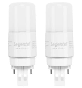 Silverlite LED Stick PL Bulb, GX23-2 Pin Base, 500LM, Soft White 2700K, 2 Count, UL Listed, Aluminum